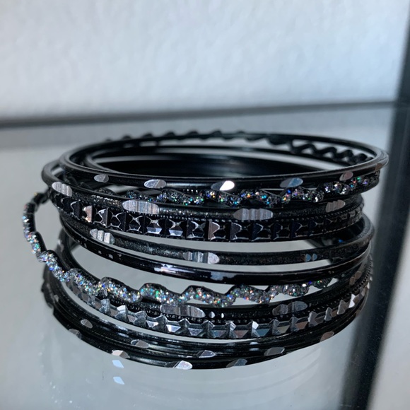 56 Multicolor Bangles Decorative Metal Stacking Bracelets Bollywood Indian GUC - Picture 6 of 11